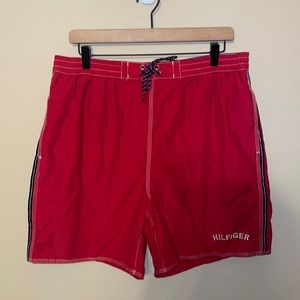 SALE***Tommy Hilfiger red swim trunks
